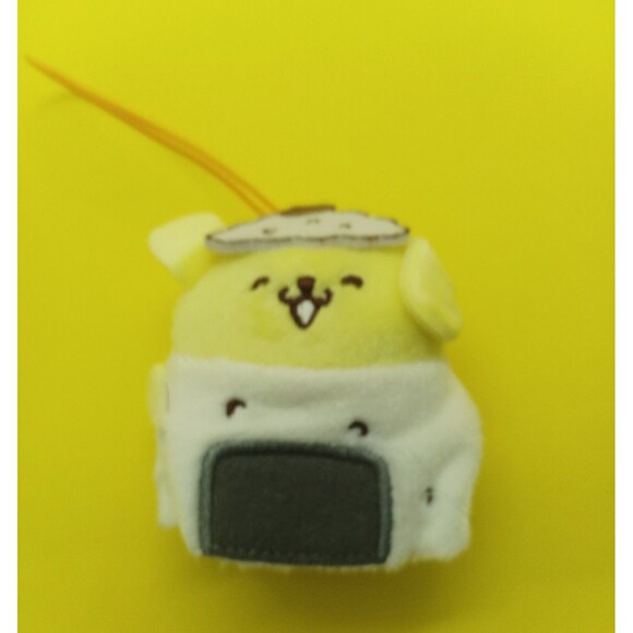 Sanrio pompompurin onigiri  mini plush keychain - Picture 6 of 10